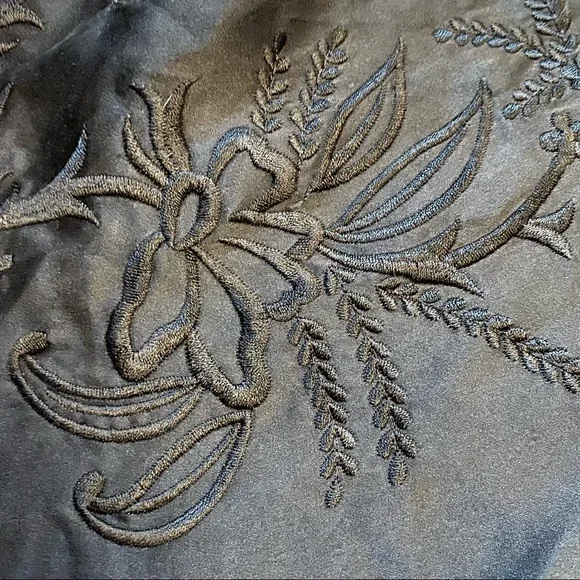 Vintage 90’s 100% Silk Dress Black Silk Slip Dress Size Small Satin Mini Dress - Picture 8 of 12